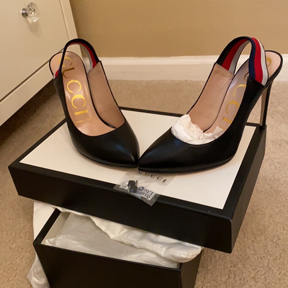 Gucci black heels ( malaga kid/ NE)